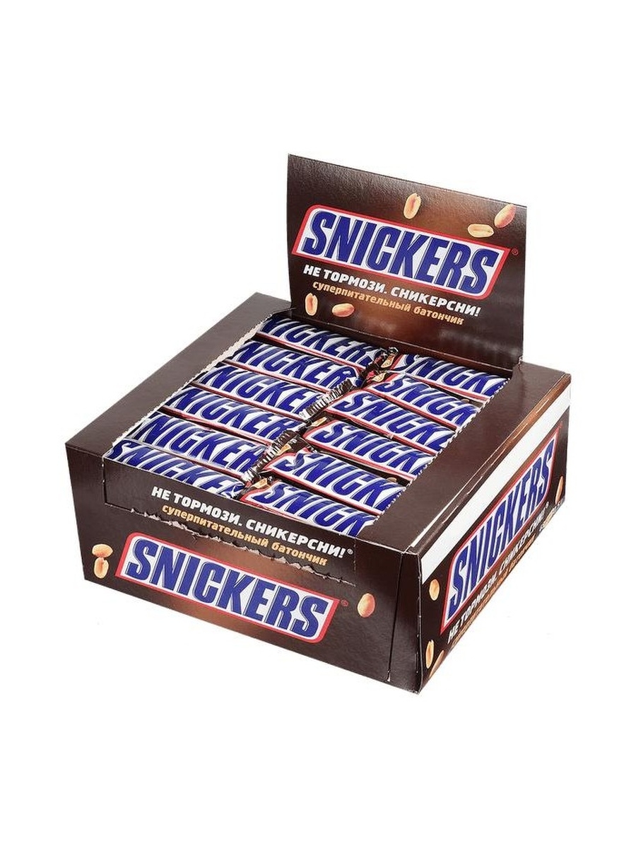 Snickers шоколадный батончик 160г