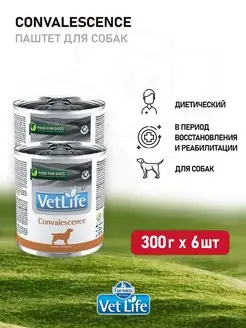 Vet Life Convalescence влажный корм для собак - 300 г х 6 шт