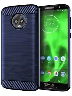 Чехол в стиле карбон для Motorola Moto G6