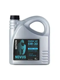 Моторное масло Novus Motion 5W-30 4 л синтетическое