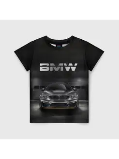 футболка 3d bmw серебро