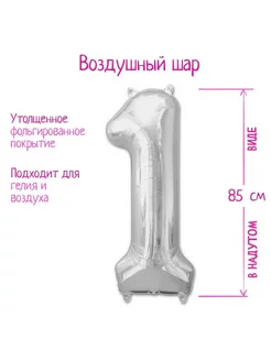 Шар фольгированный 40" Цифра 1