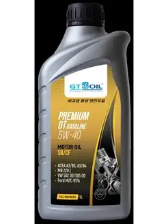 GT Premium Gasoline, SAE 5W-40, API SM, 1л. синт