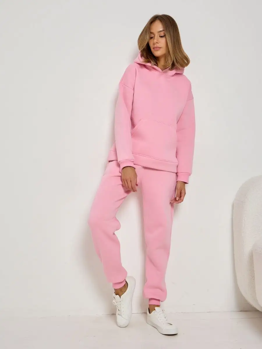 Спортивный костюм женский весна с начесом оверсайз розовый Сити Текс 115085408 купить за 3 185 ₽ в интернет-магазине Wildberries
