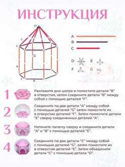 Схема сбора палатки детской