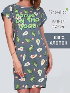 Туника женская/Женское платье 100% хлопок Spella 115433832 купить за 531 ₽ в интернет-магазине Wildberries