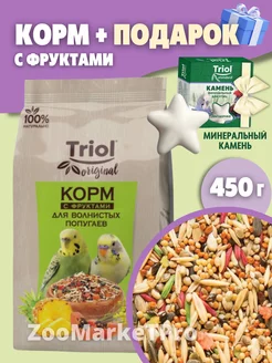 Корм сухой для попугаев с фруктами 450г