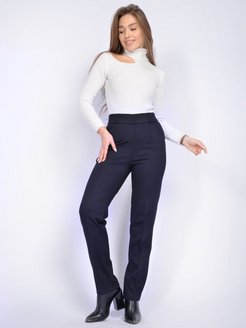 Трикотажные брюки женские классические