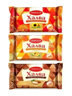 Халва 3шт.×350г. АКФ подсолнечная, с курагой, с какао