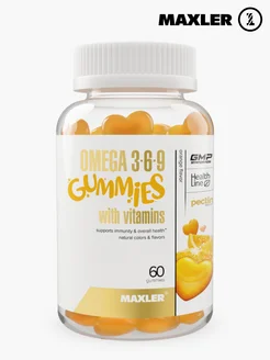 Omega 3-6-9, Омега 3 рыбий жир для детей, 60шт, апельсин