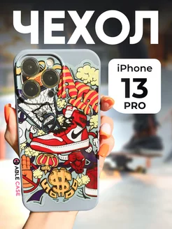 Чехол на iPhone 13 Pro с принтом силиконовый